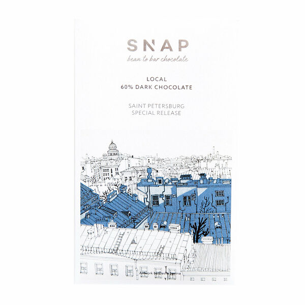 Шоколад горький 60% Local (Локал) Санкт-Петербург ТМ Snap (Снап)