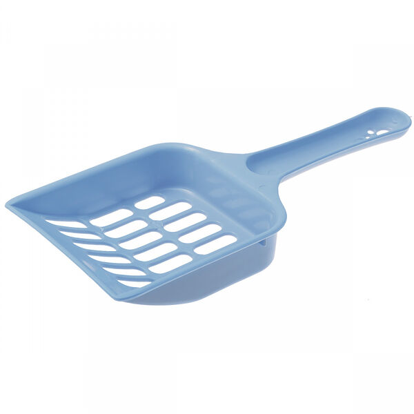 Совок Zoo One с отверстиями для кошачьего туалета синий 20х9х2.5