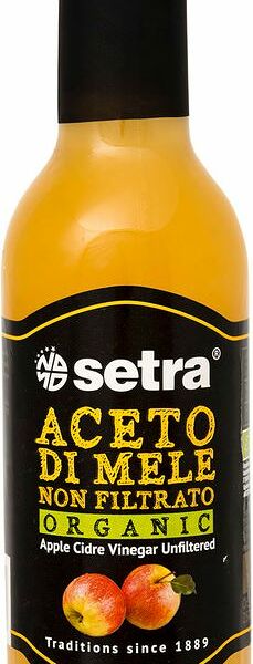 Уксус яблочный Setra натуральный органический нефильтрованный 4%, 250мл