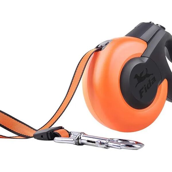 Fida Mars рулетка для собак до 50 кг (5 м лента) черно-оранжевая
