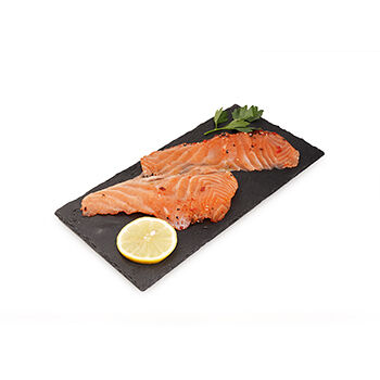 Лосось атлантический Просто Азбука (семга) малосоленая ломтики в обсыпке с душистым перцем Россия