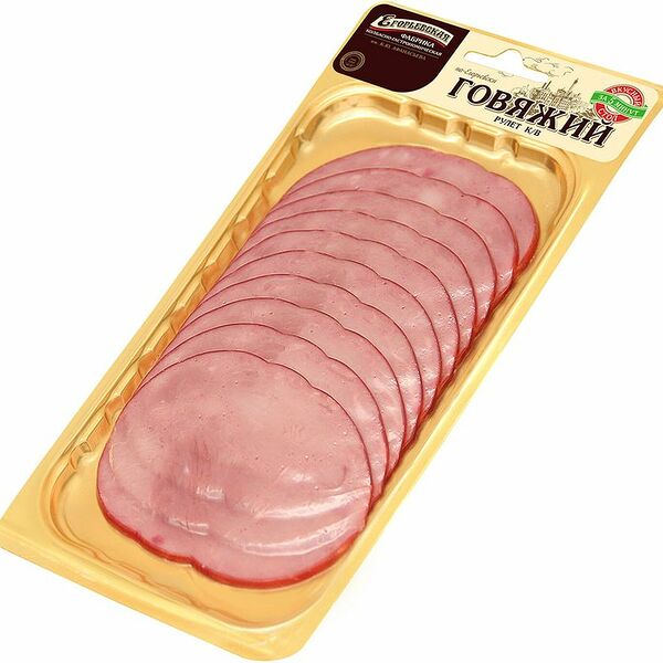 Рулет Егорьевская Говяжий копчено-вареный нарезка 115 г