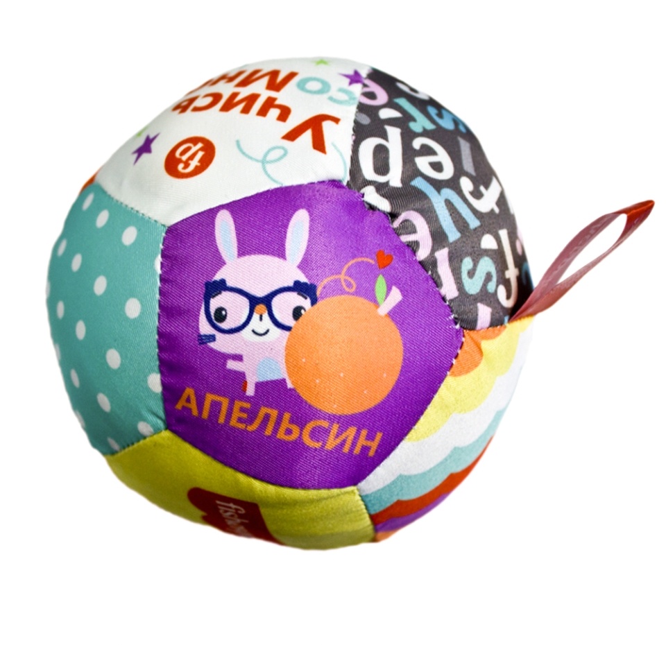 

Мячик-погремушка Fisher-Price "Фрукты" 12 секций, развивающая мягкая игрушка 0+, Китай