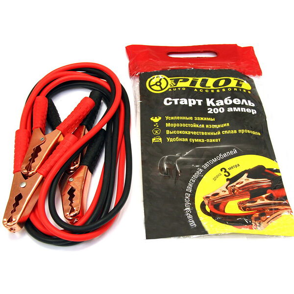 Старт-кабель 200 Ампер Pilot 7001
