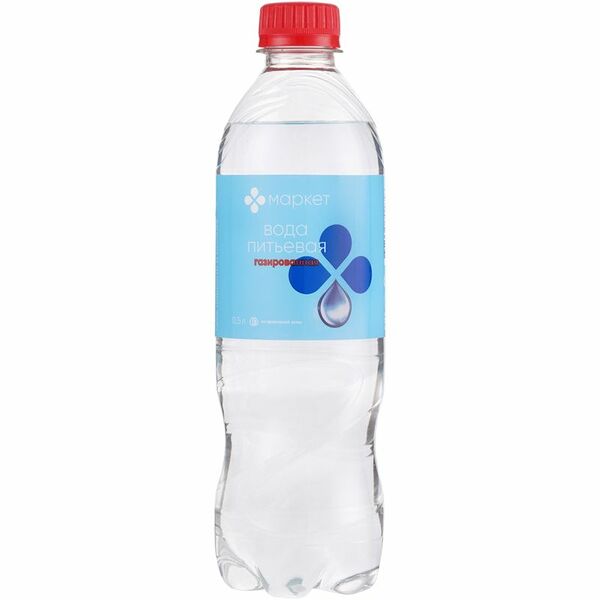 Вода питьевая газированная Маркет, 500мл