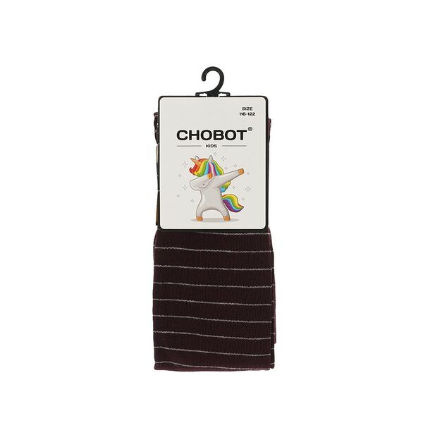 Детские колготки Chobot Kids Полоска Бордо р.116-122