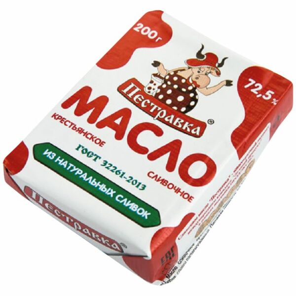Масло сладко-сливочное Пестравка крестьянское 72.5%