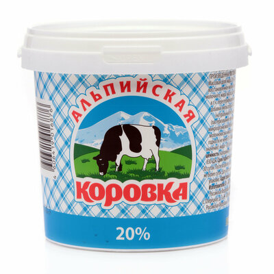 Сметанный продукт 20% Альпийская коровка 900 г
