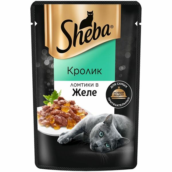 Влажный корм для кошек Sheba Ломтики в желе с кроликом