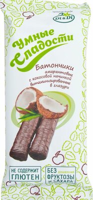 Батончик Di&Di Умные сладости Амарантовый с кокосовой начинкой 20 г