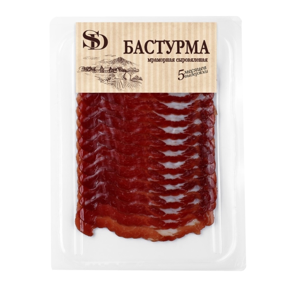 

Бастурма SD мраморная из свинины сыровяленая 70г