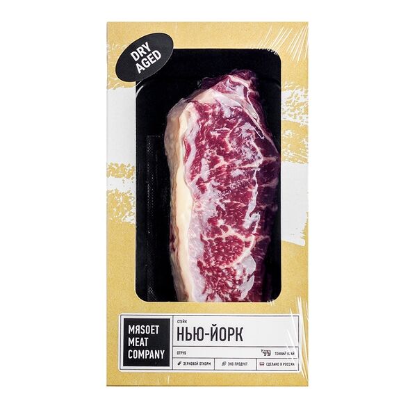 Стейк Нью-Йорк из говядины Dry Age Mяsoet meat company 250 г, Россия
