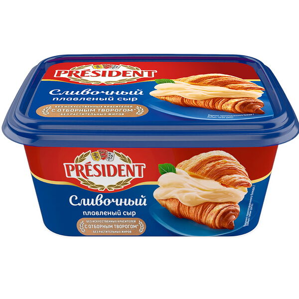 Сыр плавленый ПРЕЗИДЕНТ сливочный жир. 45% 400г