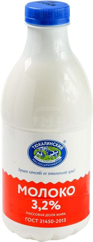 

Молоко Тюкалинский Маслосыркомбинат пастеризованное, 3.2% 900мл