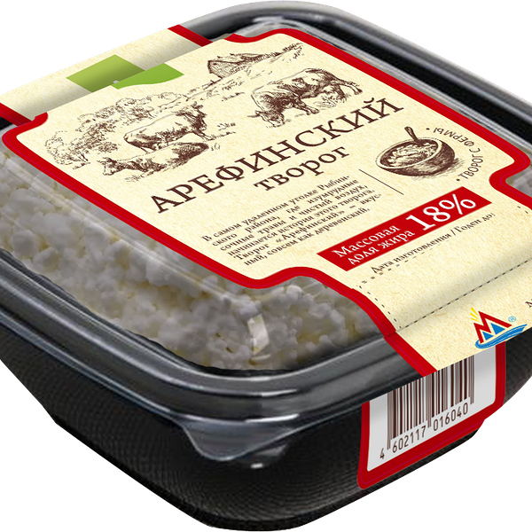 Творог Арефинское 18% БЗМЖ
