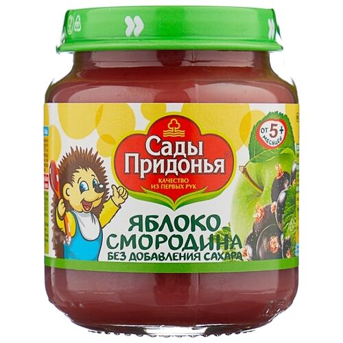 Пюре Сады Придонья Яблоко-смородина, с 5 месяцев