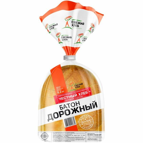 Батон Проект Свежий хлеб Дорожный нарезка 200г