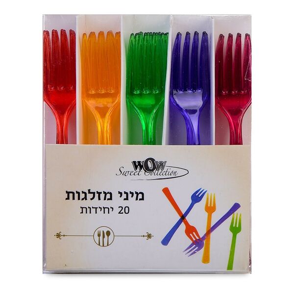 Вилка мини Cose Belle набор 5 цветов 20шт Китай