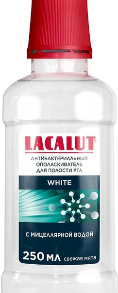Ополаскиватель для полости рта Lacalut white антибактериальный 250мл