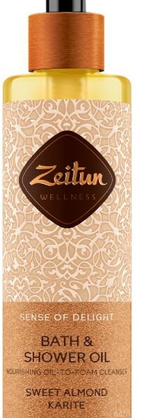 Масло для душа и ванны Zeitun Ритуал наслаждения питающее со сладким миндалем и карите 200мл