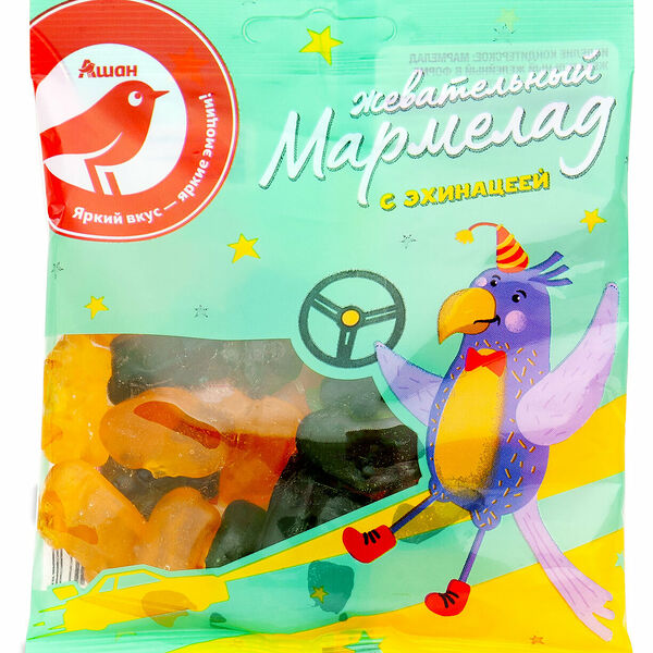 Мармелад жевательный АШАН Красная птица с эхинацеей