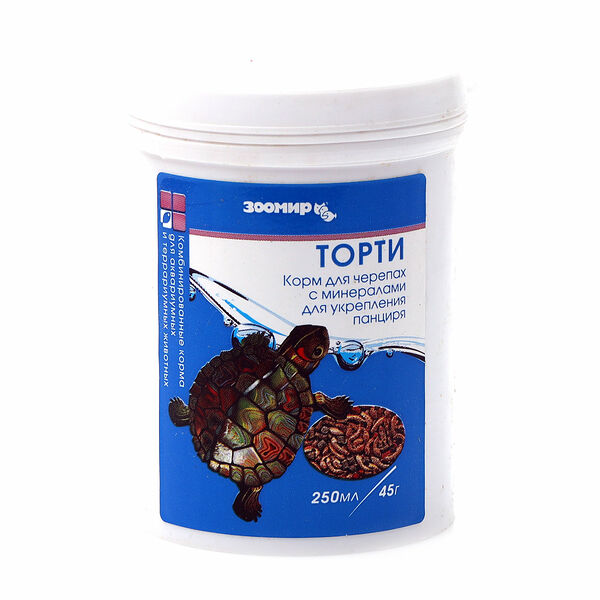 Корм для черепах с минералами для укрепления панциря Торти ТМ Зоомир