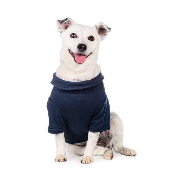 Футболка с бантом для собак 45см 2XL синий (унисекс)