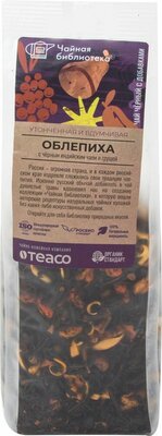 Чай Чайная библиотека чёрный индийский облепиха-груша 100 г