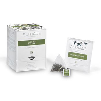 

Чай зелёный Althaus Jasmine Deluxe в пирамидках, 15 шт