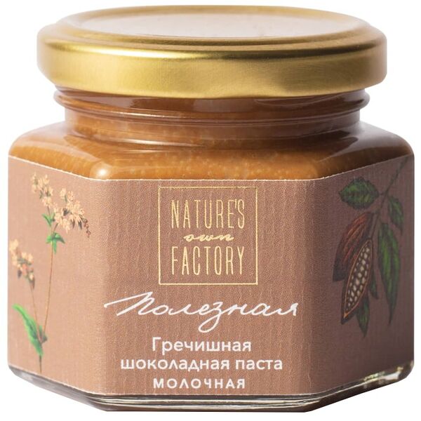 Паста шоколадная Natures Own Factory гречишная молочная 120г