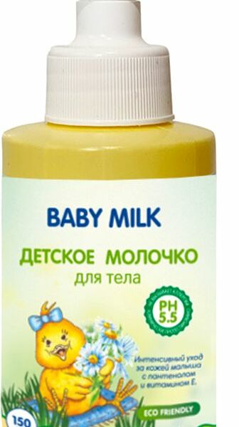 Молочко для тела детское Dr. Tuttelle с пантенолом и витамином Е 0+