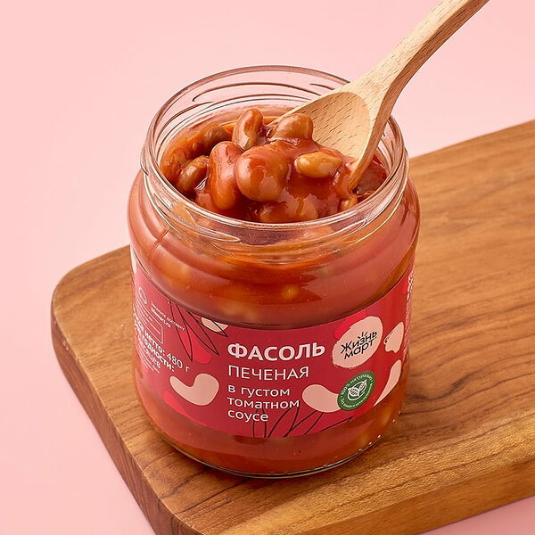 Фасоль печеная в густом томатном соусе