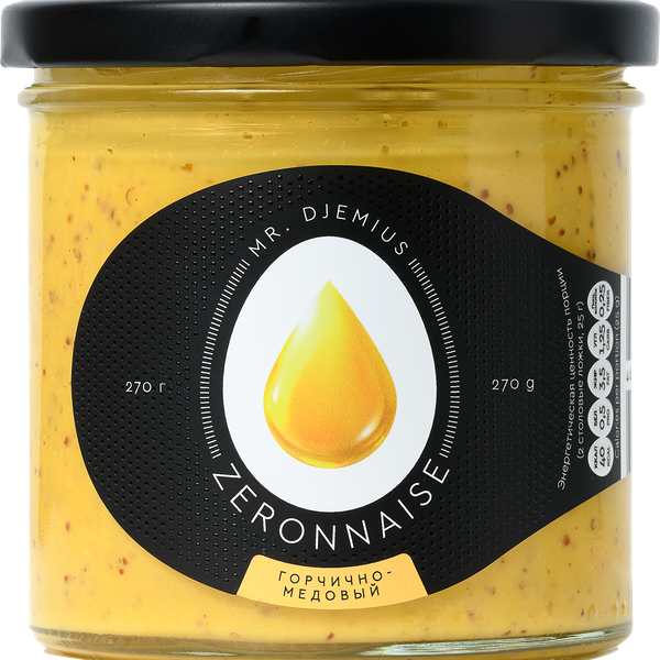 Майонез низкокалорийный MR.DJEMIUS ZERO Медово-горчичный