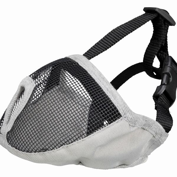 Намордник для короткомордых пород, полиэстер, XS–S: 23 cм, серый
