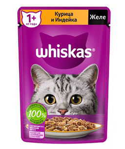 Корм для кошек желе курица индейка Whiskas 75г