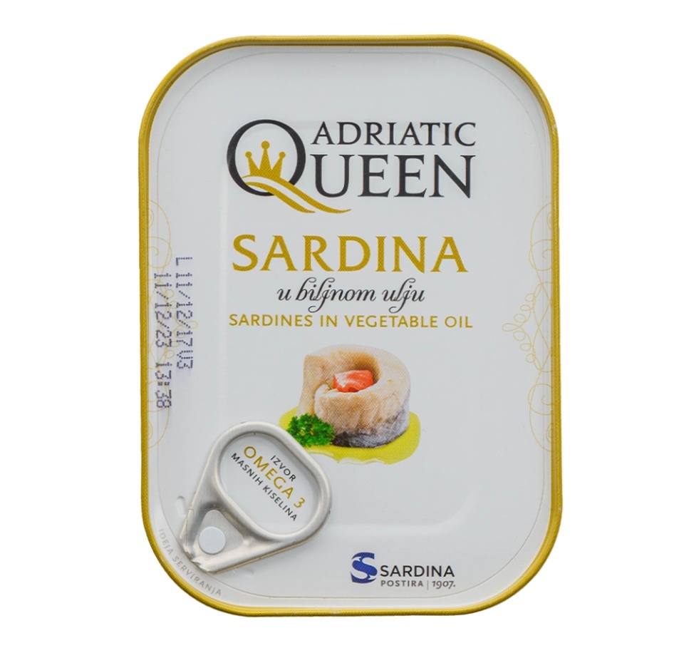 

Сардины Adriatic Queen в растительном масле 105 г