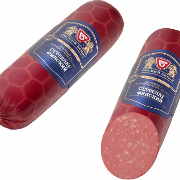 Колбаса варено-копченая Омский Бекон Сервелат Финский