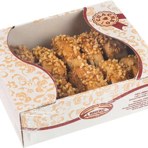 Изделие хлебобулочное ИНЕКС Ореховое с начинкой из ореховой массы 500г