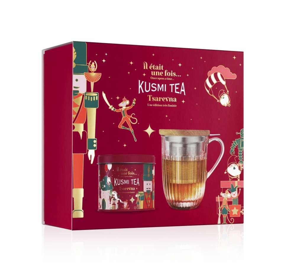 

Набор подарочный: чай Tsarevna ароматизированный, кружка стеклянная, Kusmi Tea, Франция