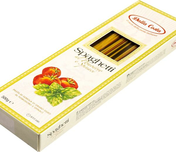 Спагетти со шпинатом и томатами Dalla Costa 500г