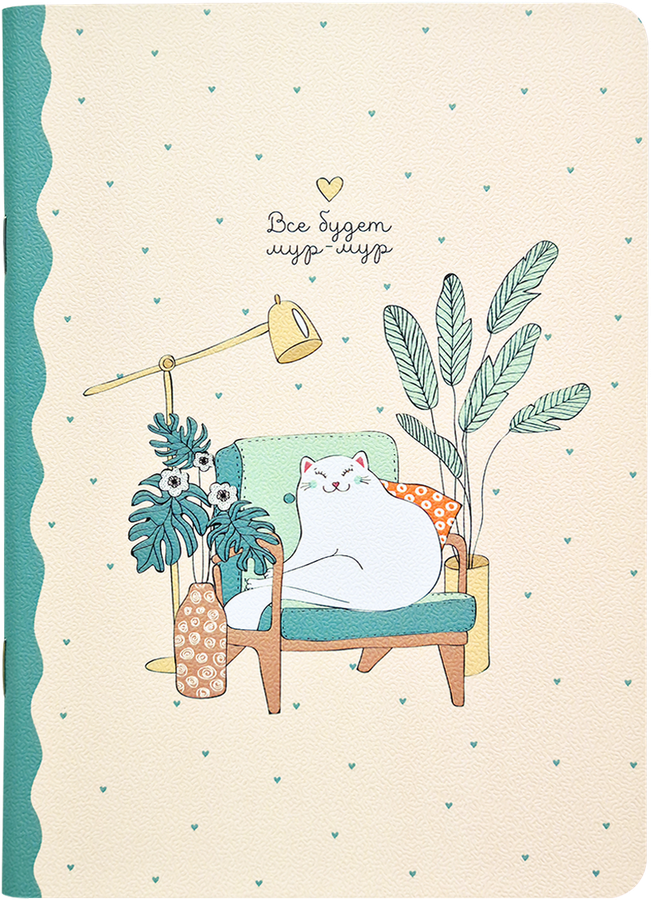 

Тетрадь общая Be Smart Mur-mur Кресло А5 48 листов в клетку бежевый