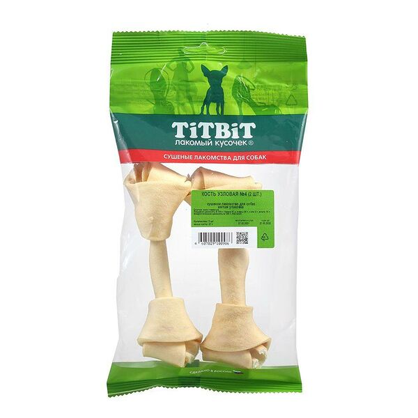 Лакомство для собак TITBIT Кость узловая №4 (2шт) (упаковка - 5 шт)