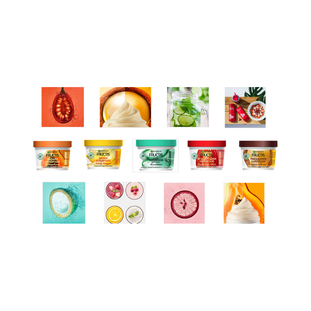 

Garnier Fructis Маска для волос 3в1 Фруктис, Superfood Алоэ, для волос, нуждающихся в увлажнении и мягкости, 390 мл, без парабенов, силиконов и искусственных красителей