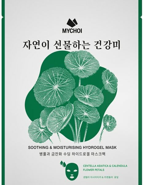 Маска для лица Mychoi Успокаивающая гидрогелевая с центеллой и календулой 30г