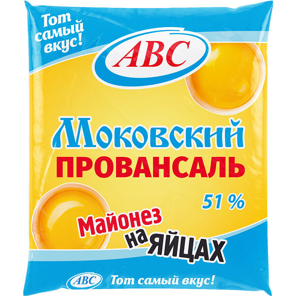 Майонез Моковский провансаль АВС пакет 360 г