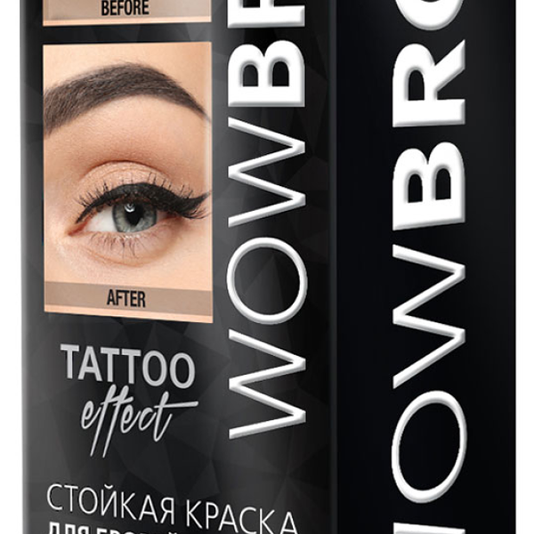 Краска для бровей и ресниц Fara Wow Brow Grey cosmos Графит тон 0.11 с эффектом татуажа 30 мл