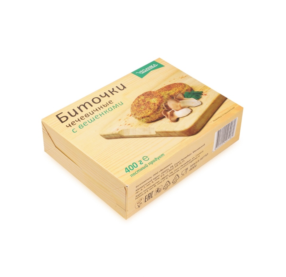 

Биточки чечевичные с вешенками Veganika