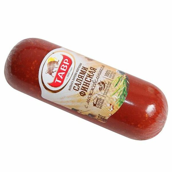 Колбаса варено-копченая Тавр Салями Финская с можжевельником