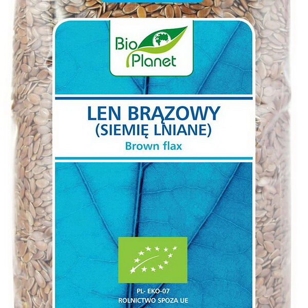 Коричневое льняное семя Bio Planet вес 400г.