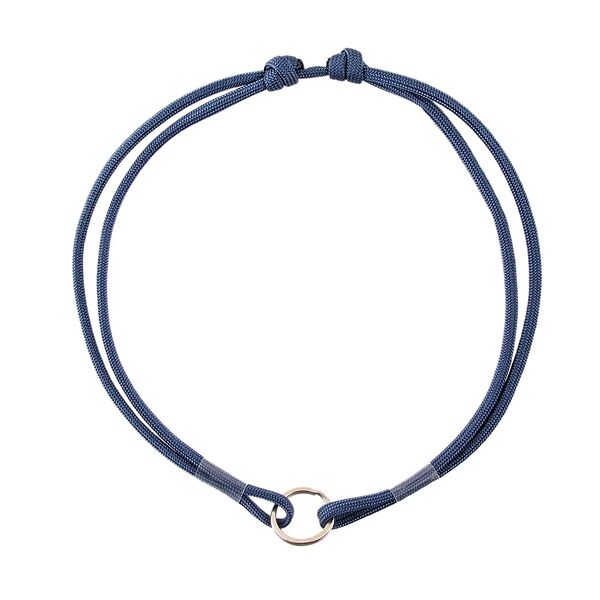 Шнурок для адресника из парашютного паракорда, размер 45-75 см синий